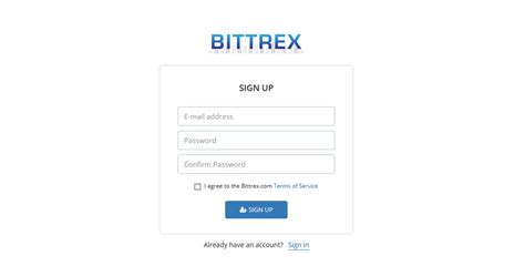bittrex log in.